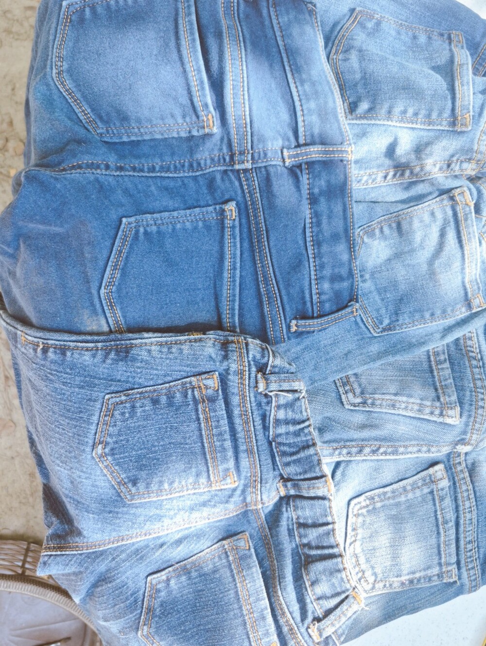 4 Pairs Girls Blue Denim Jeans